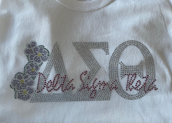Delta Sigma Theta Rhinestone Tee Shirt