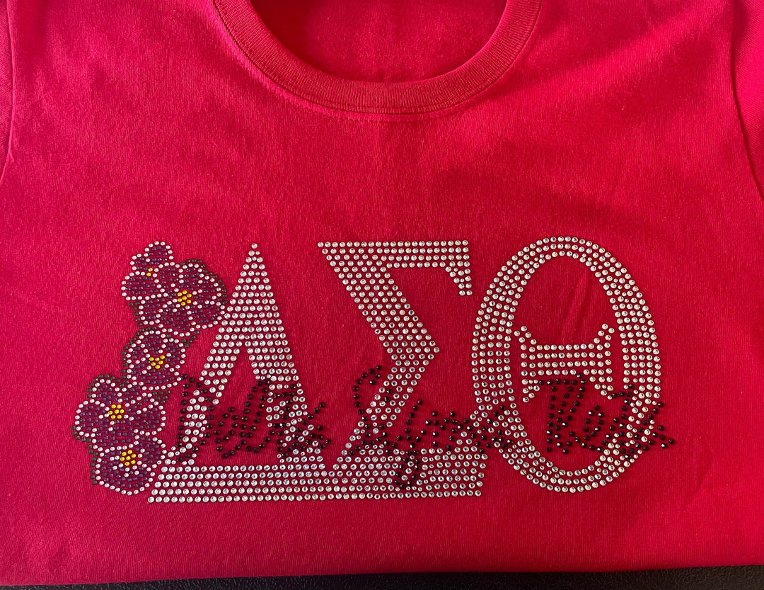 Delta Sigma Theta Rhinestone Tee Shirt