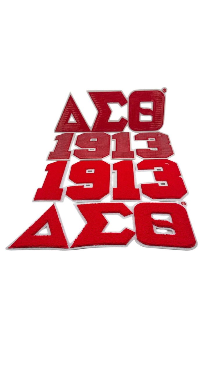 Delta Sigma Theta Chenille or Sequence Iron on Patches