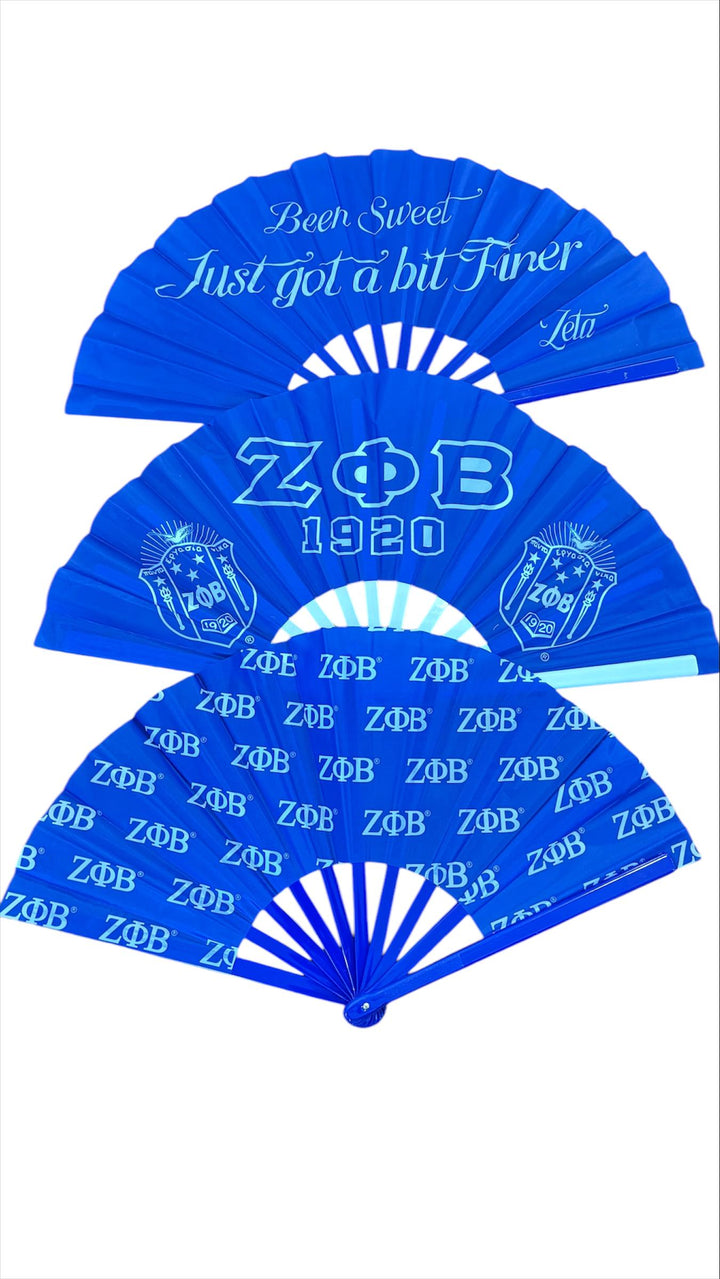 Larger Size -Zeta Phi Beta Fans- name on handle