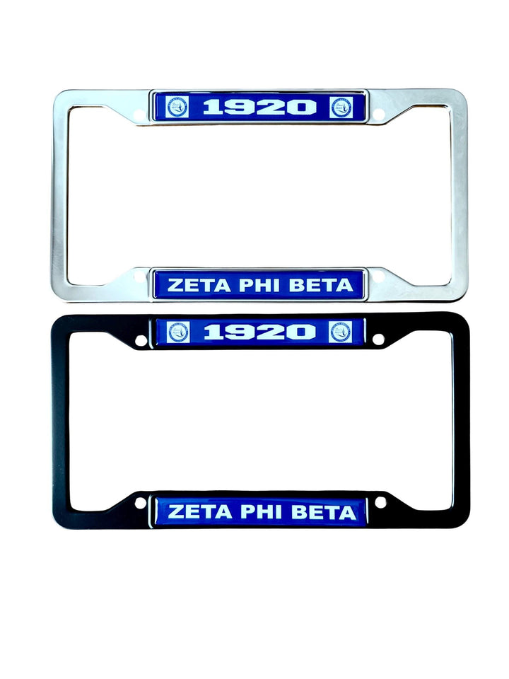 Zeta Phi Beta license plate frame