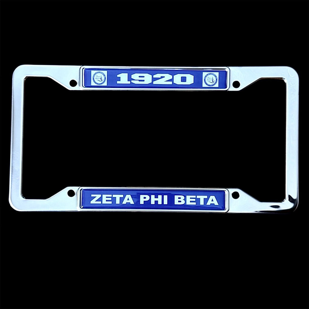Zeta Phi Beta license plate frame