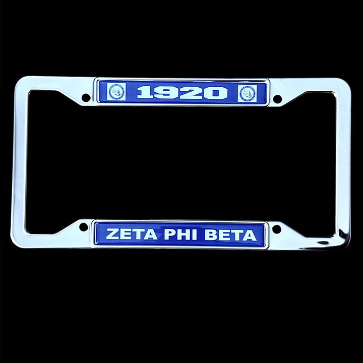 Zeta Phi Beta license plate frame