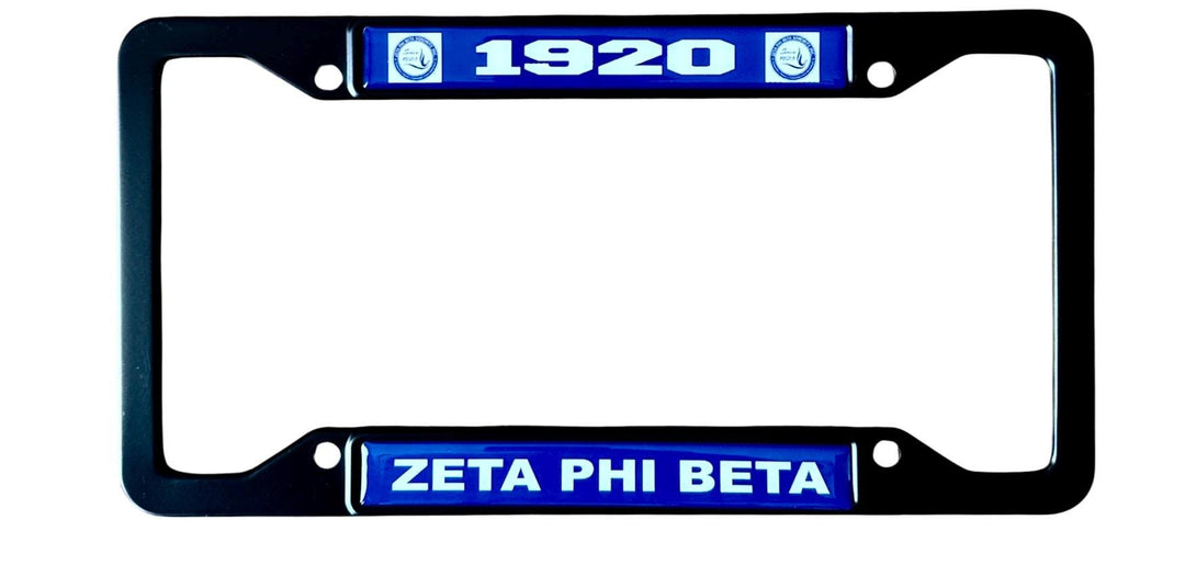 Zeta Phi Beta license plate frame