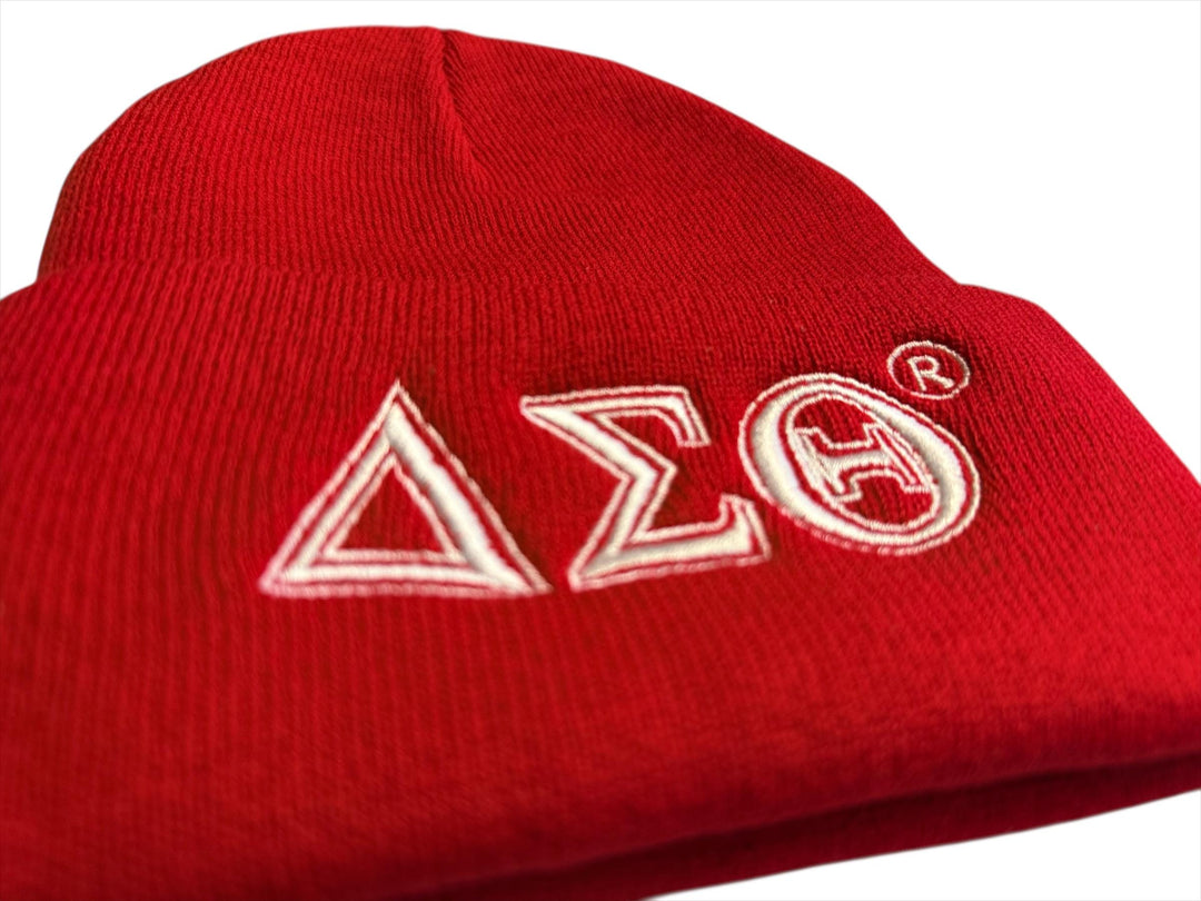 Delta Sigma Theta knit skull cap